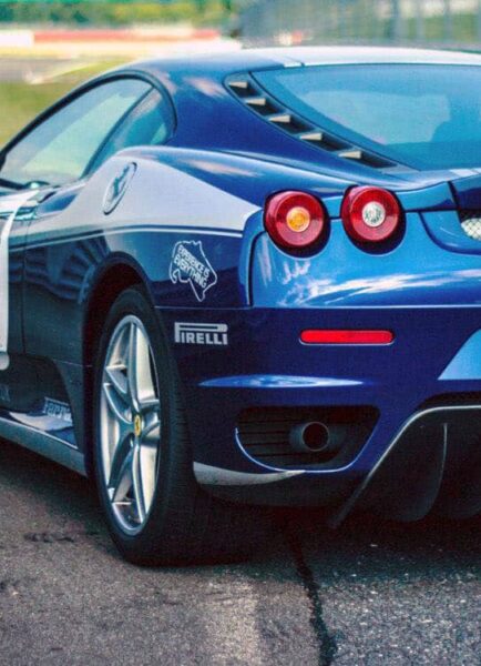 Beautiful blue Firelli Car is about to smoke you